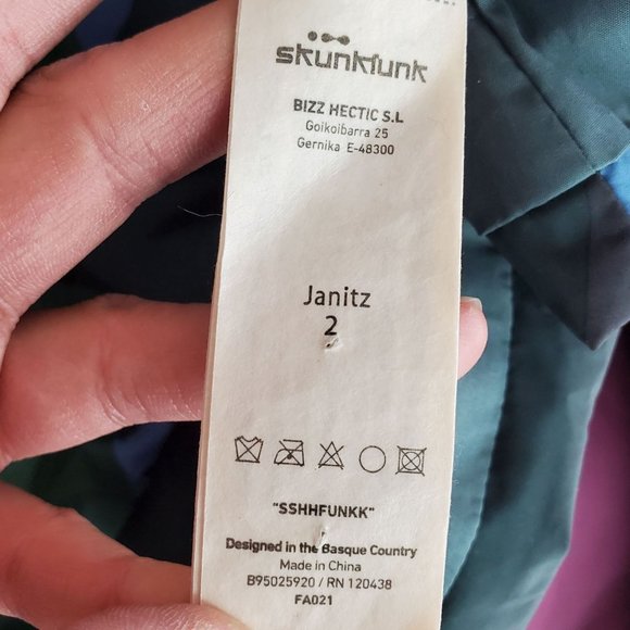 Skunkfunk Multicolor Camouflage Full Zip Mock Neck Puffer Jacket - Picture 8 of 16